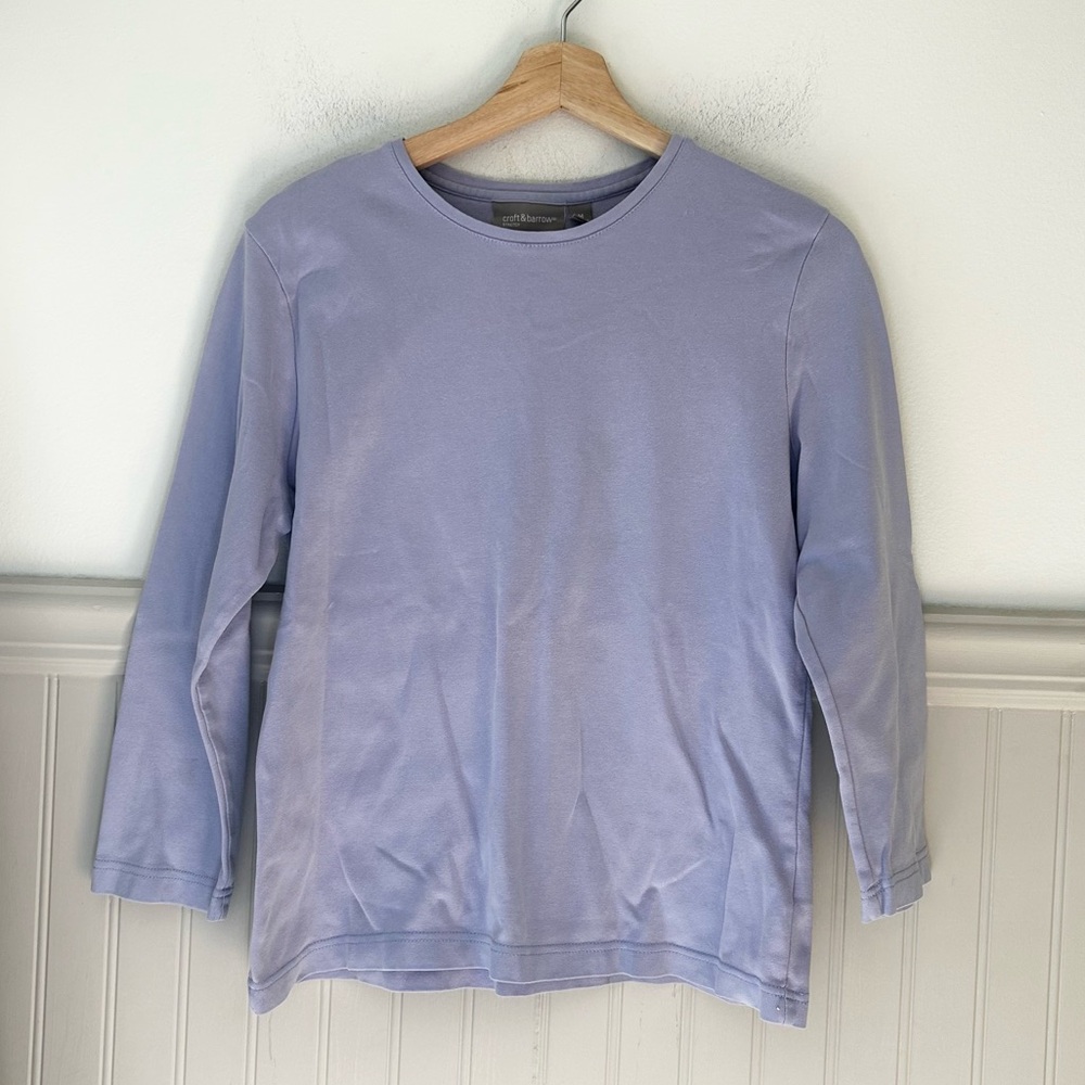 Croft & Barrow Medium Lavender Long Sleeve Top